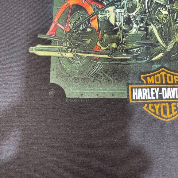 Harley Davidson Shirt Men Large Black Daytona Bruce Rossmeyer Back Print Bravado - Picture 5 of 14